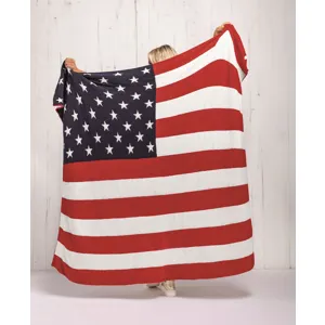 Americana Flag Chenille Throw