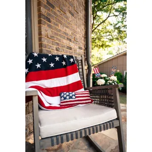 Americana Flag Chenille Throw