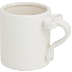 White Bow Handle Mug