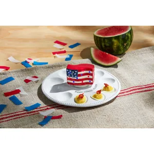 American Flag Light-Upholstered Sitter