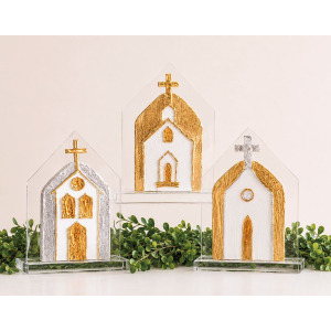Gold Painted Church Acrylics