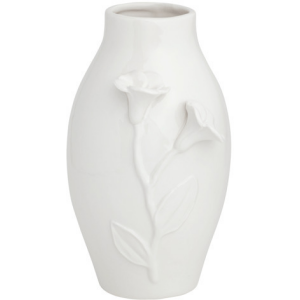 9'' White Dual Flower Vase