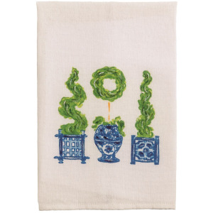Painted Three Topiary Towel