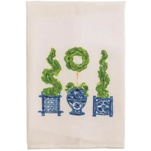 Painted Three Topiary Towel