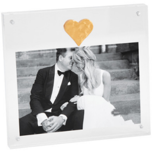 Acrylic Frame WITH Gold Heart **