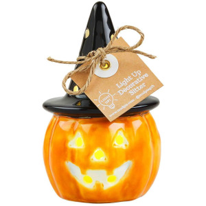 LIGHT-UPHOLSTERED WITCH JACKOLANTERN