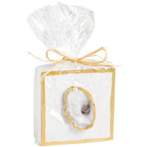 OYSTER SHELL ON WHITE PLAQUE