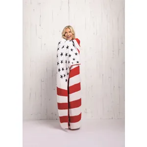 Americana Flag Chenille Throw