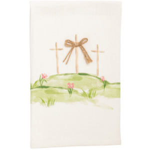 THREE CROSSES TOWEL WITH BOW
