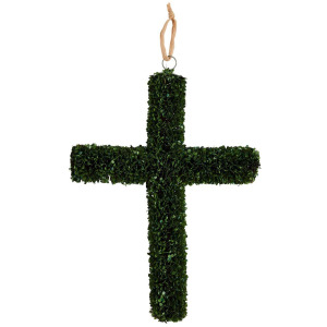 Boxwood Cross Door Hanger