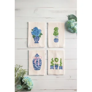 Painted Single Topiary Towel