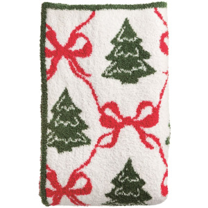 Christmas Tree Chenille Throw