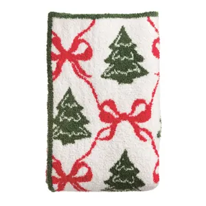 Christmas Tree Chenille Throw