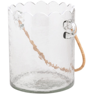 Scalloped Glass Ice Bucket