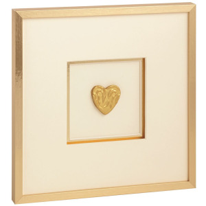 Gold Heart Framed Art