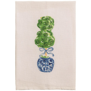 Painted Single Topiary Towel