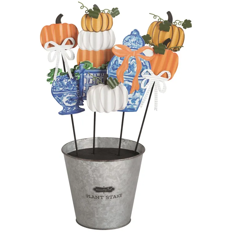 Pumpkin Topiary Garden Stakes