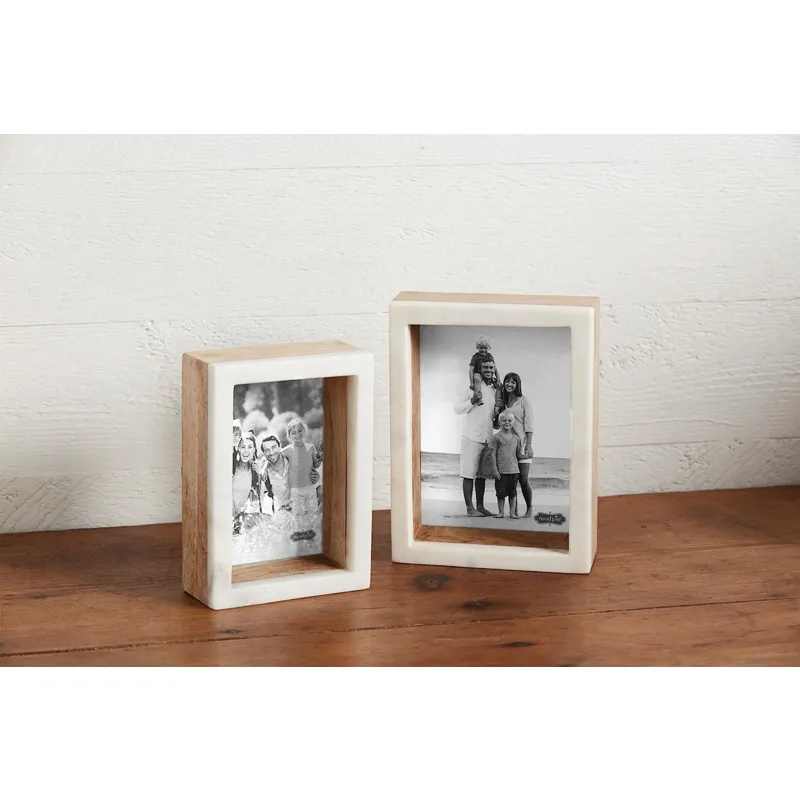 4X6 Wood Marble Shadow Frame