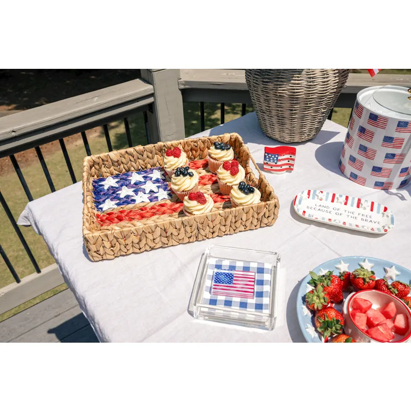 American Flag Light-Upholstered Sitter