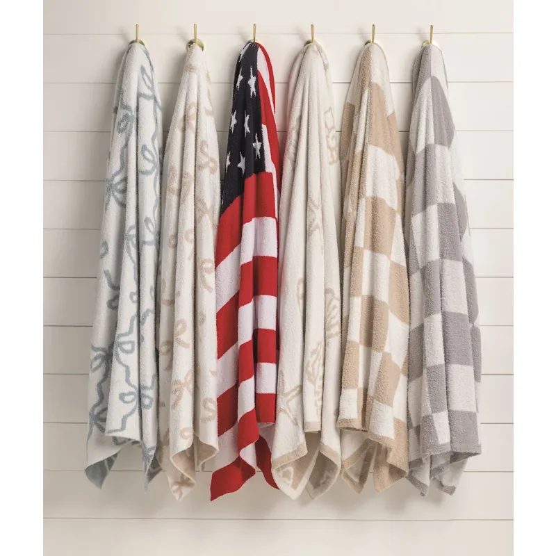Americana Flag Chenille Throw