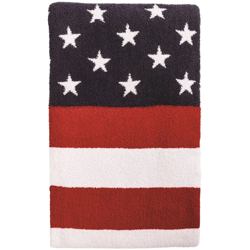 Americana Flag Chenille Throw