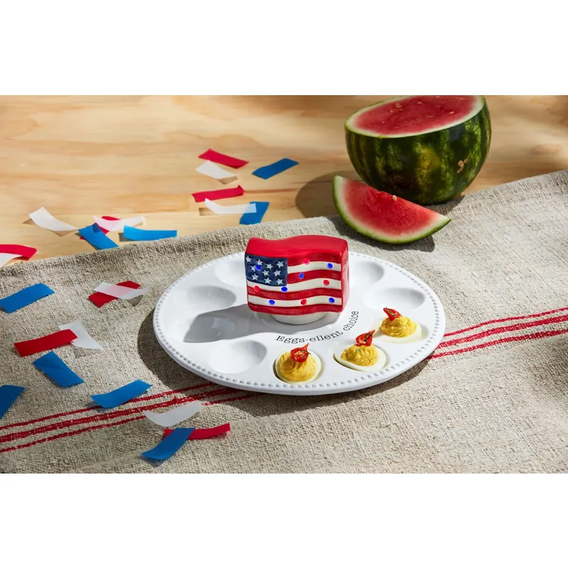 American Flag Light-Upholstered Sitter