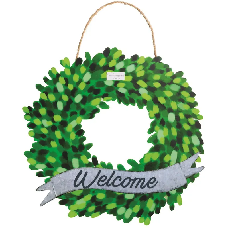 Welcome Tin Wreath