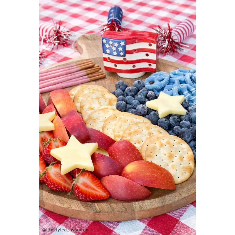 American Flag Light-Upholstered Sitter