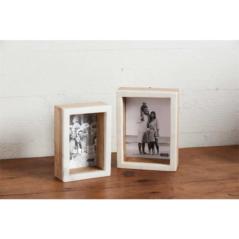 4X6 Wood Marble Shadow Frame