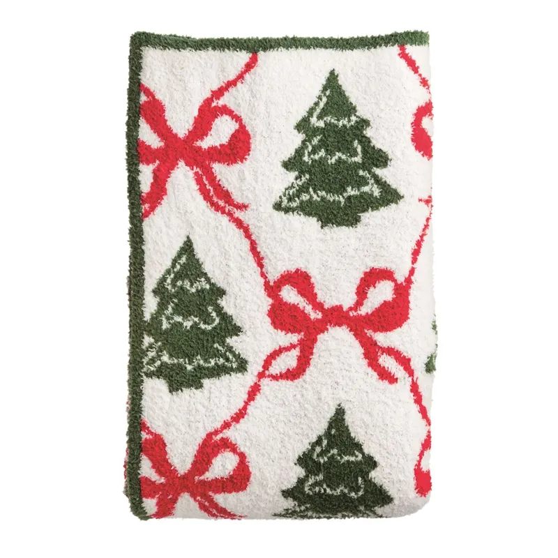 Christmas Tree Chenille Throw