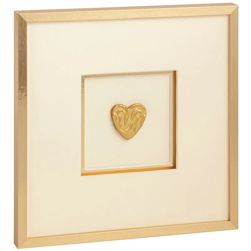 Gold Heart Framed Art