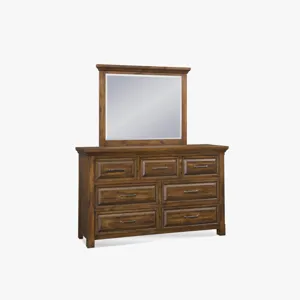 Hill Crest 7 Drawer Dresser &amp; Mirror