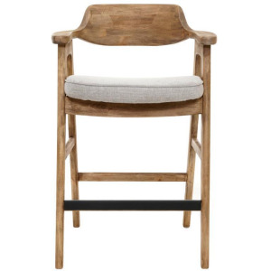 Wagner Bar Chair Natural / Anew Grey