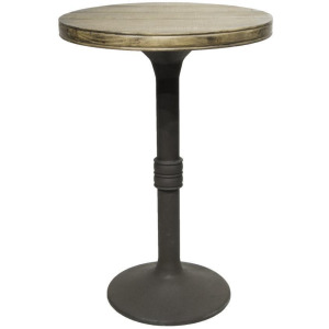 Sadie 30" Rd Bar Table - Antique Natural / Iron