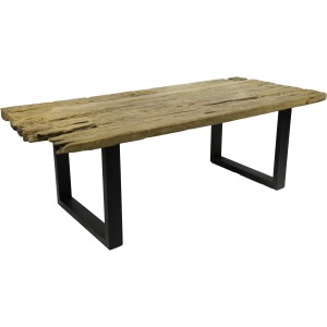 Trunk Dining Table Iron / Natural Heavily Distressed