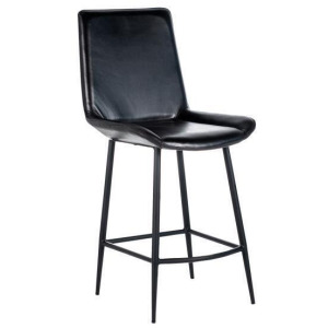 Gabriel Counter Stool Iron / Grey Leather