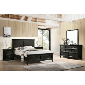 Tamarack 5pcs Bed/Dresser/Mirror/2 Nightstands-Black - King