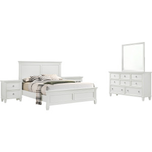 Tamarack White 5pcs Bed/Dresser/Mirror/2 Nightstands - King