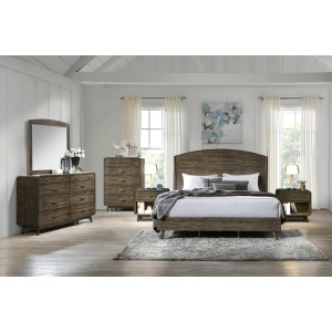 Rex 6pcs Bed/Dresser/Mirror/Chest/2 Nightstands - California King
