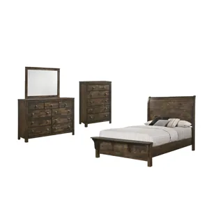 Blue Ridge 4pc Bed, R, R, H - King