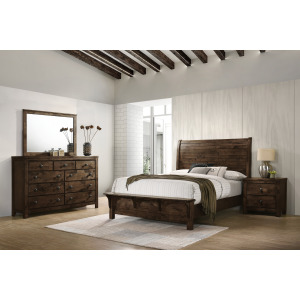 Blue Ridge 4pc Bed, R, R, S-Rustic Gray - King