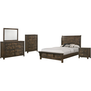 Blue Ridge 5pcs Bed/Dresser/Mirror/Chest/Nightstand - King