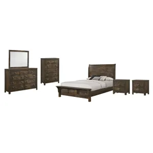 Blue Ridge 6pcs Bed/Dresser/Mirror/Chest/2 Nightstands - King