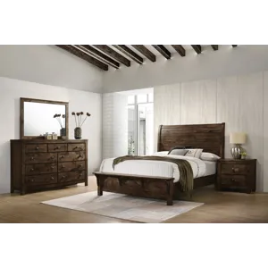 Blue Ridge 4pc Bed, R, R, S Rustic Gray - California King