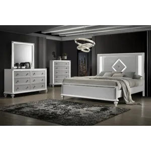 Stardust 4pcs Bed/Dresser/Mirror/Chest - King