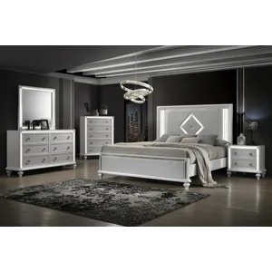 Stardust 5pcs Bed/Dresser/Mirror/Chest/Nightstand - King