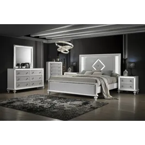 Stardust 6pcs Bed/Dresser/Mirror/Chest/2 Nightstands - King
