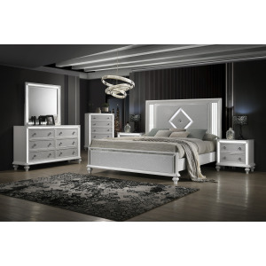Stardust 6pcs Bed/Dresser/Mirror/Chest/2 Nightstands - California King
