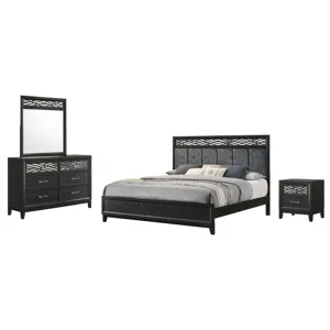 Obsidian 6/6e 4pcs Bed/Dresser/Mirror/Nightstand - King