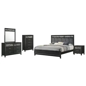 Obsidian 5pcs Bed/Dresser/Mirror/Chest/Nightstand - King